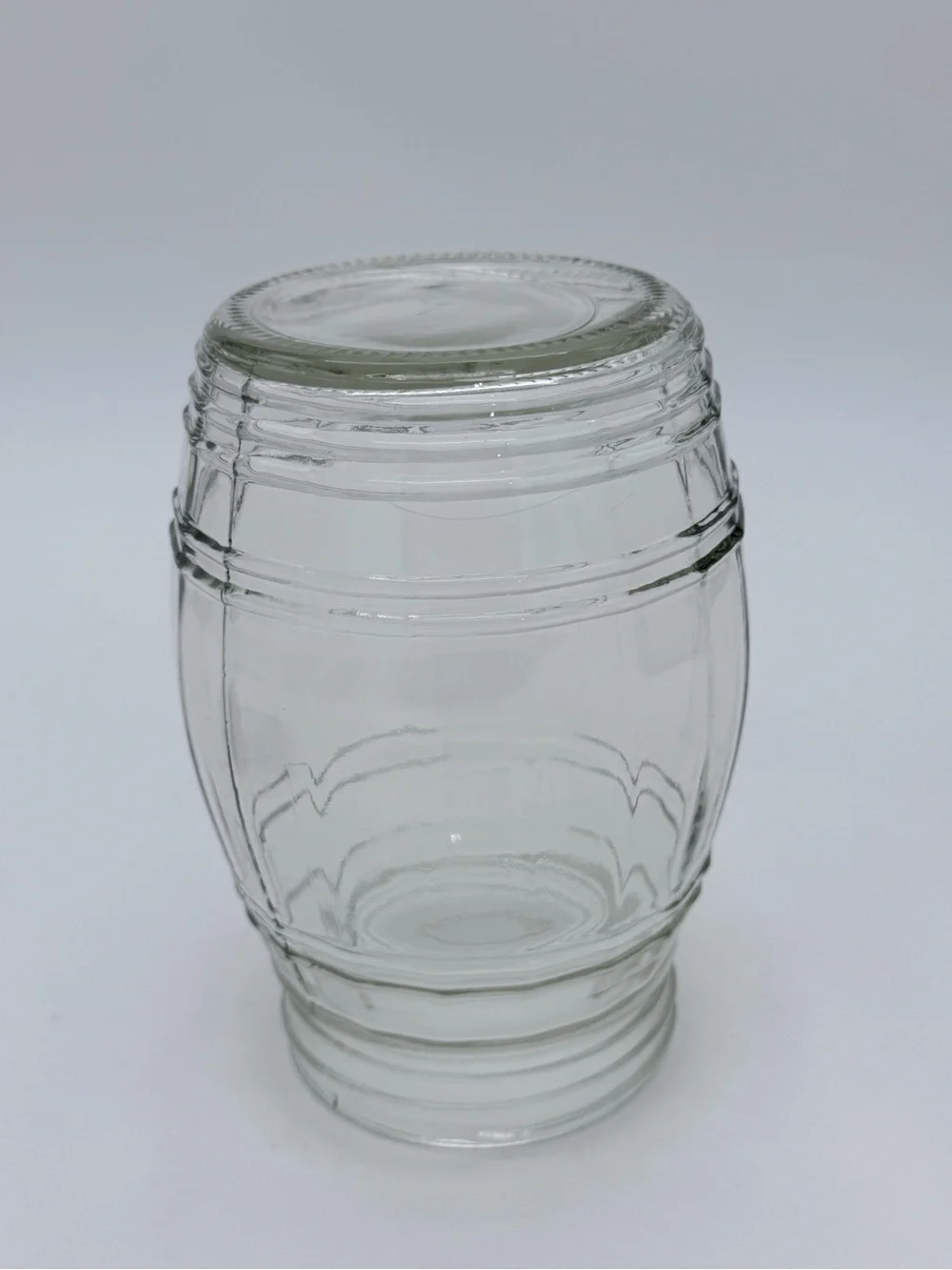 Vintage Rustic Barrel Jar With Metal Lid & Wood Handle Pickle Canister
